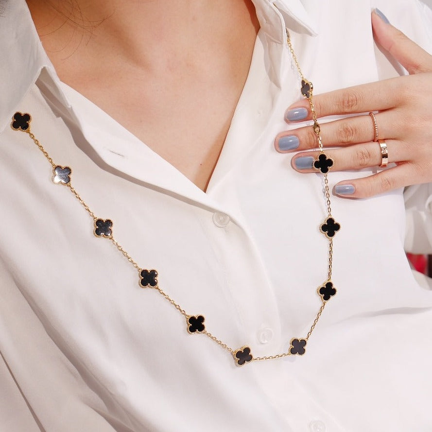 ¡®Twinkle jewelry¡¯CLOVER 20 MOTIFS ONYX ROSE GOLD