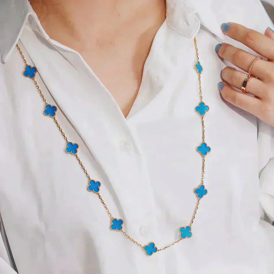 ¡®Twinkle jewelry¡¯CLOVER 20 MOTIFS TURQUOISE GOLD