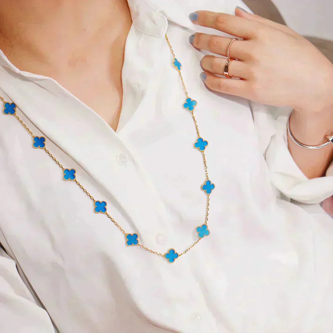 ¡®Twinkle jewelry¡¯CLOVER 20 MOTIFS TURQUOISE GOLD