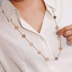 ¡®Twinkle jewelry¡¯CLOVER 20 MOTIFS DARK MOP DIAMOND  NECKLACE