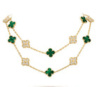 ¡®Twinkle jewelry¡¯CLOVER 20 MOTIFS MALACHITE DIAMOND NECKLACE