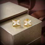 ¡®Twinkle jewelry¡¯JEUX DE WHITE MOP GOLD DIAMOND EARRINGS