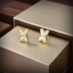 ¡®Twinkle jewelry¡¯JEUX DE WHITE MOP GOLD DIAMOND EARRINGS