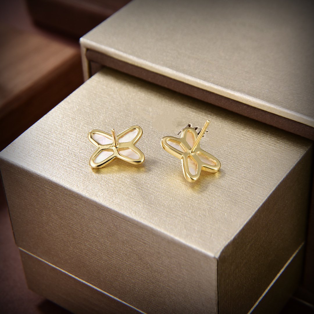 ¡®Twinkle jewelry¡¯JEUX DE WHITE MOP GOLD DIAMOND EARRINGS