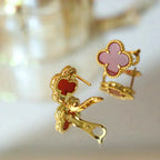 ¡®Twinkle jewelry¡¯CLOVER MEDIUM 1 MOTIFS CARNELIAN  EARRINGS