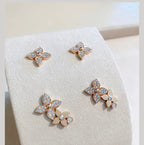 ¡®Twinkle jewelry¡¯STAR BLOSSOM STUD EARRINGS PINK GOLD DIAMONDS