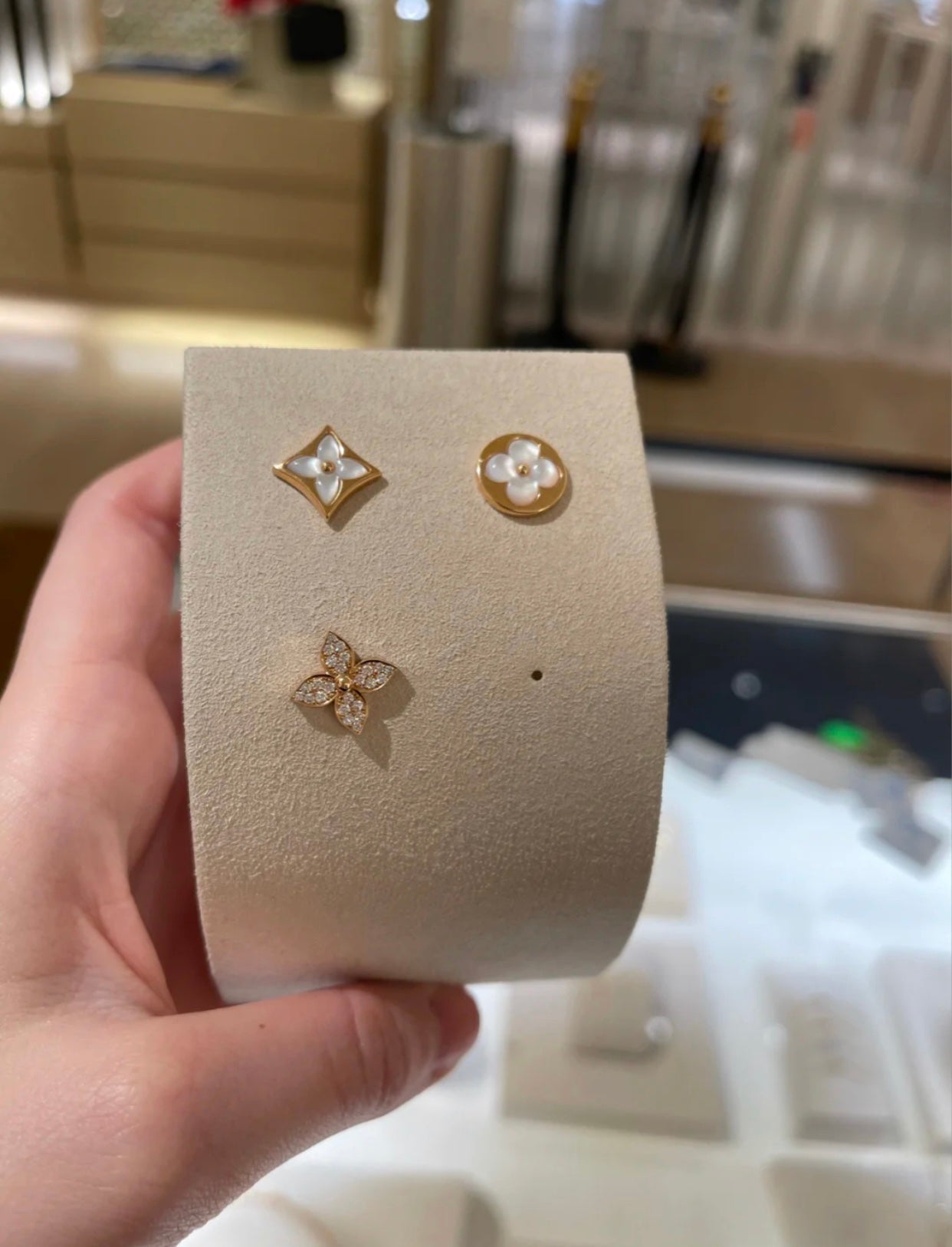 ¡®Twinkle jewelry¡¯STAR BLOSSOM STUD EARRINGS PINK GOLD DIAMONDS
