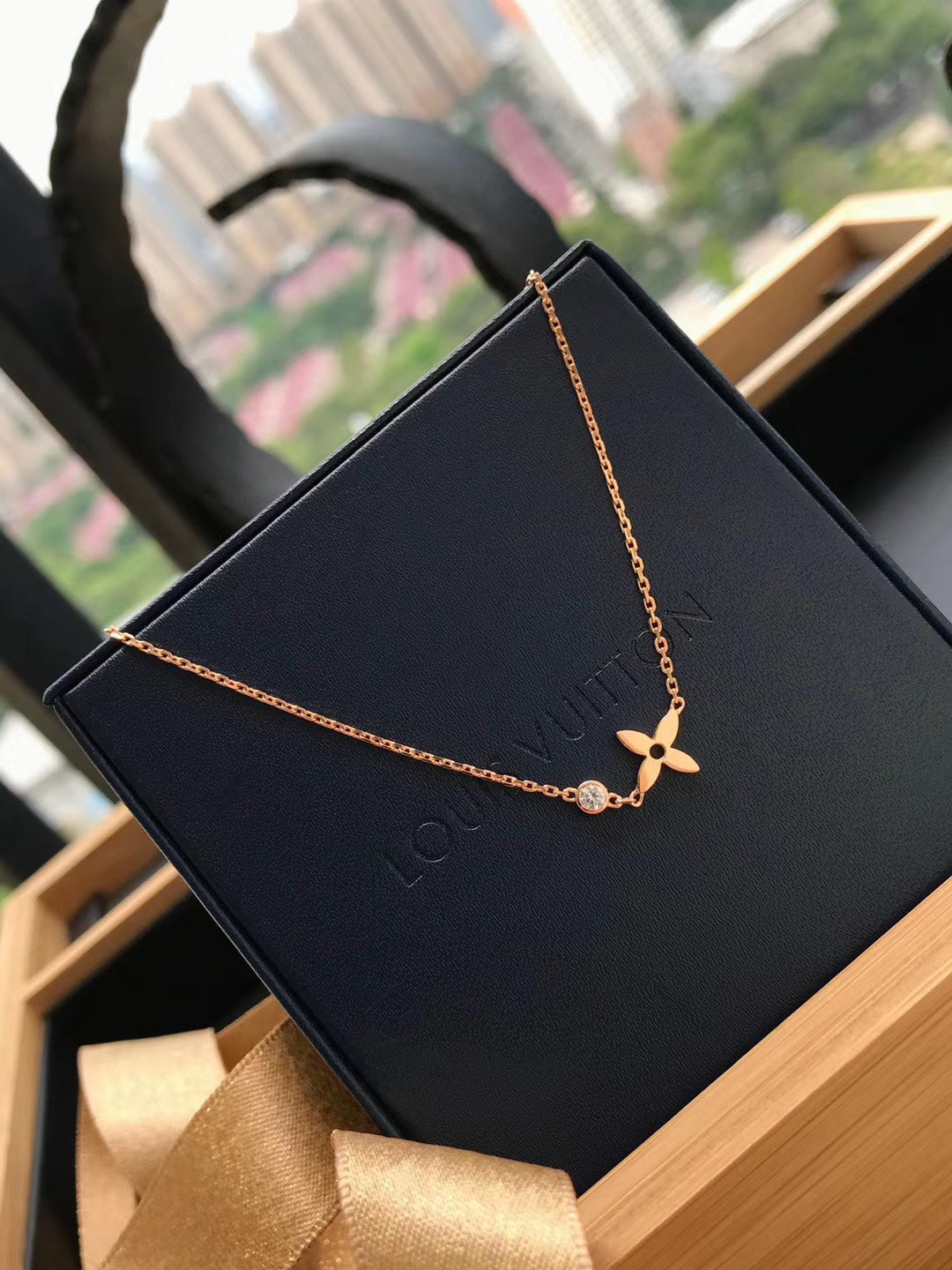 ¡®Twinkle jewelry¡¯BLOSSOM PENDANT PINK GOLD AND DIAMOND
