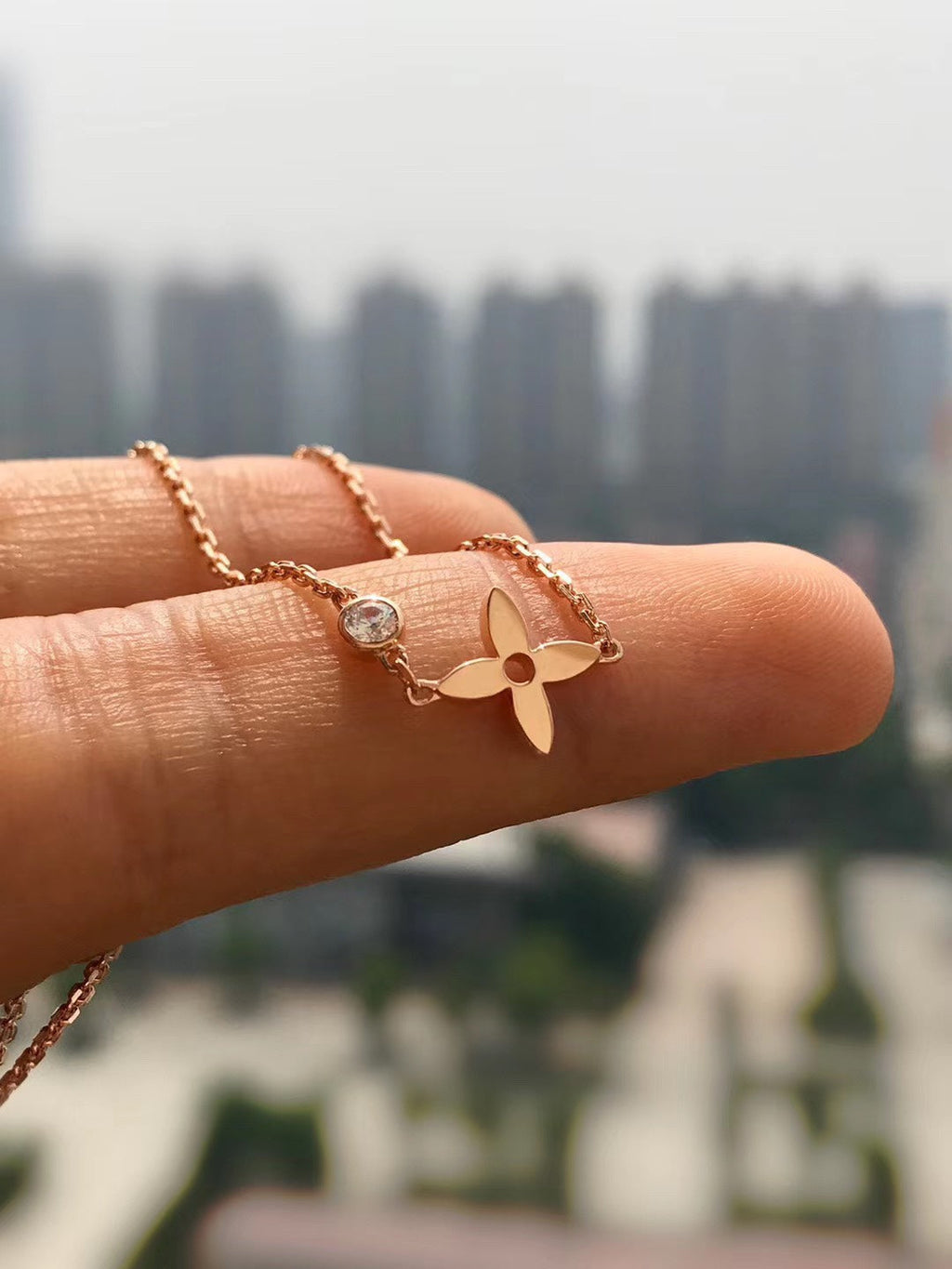 ¡®Twinkle jewelry¡¯BLOSSOM PENDANT PINK GOLD AND DIAMOND