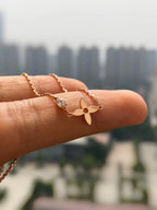 ¡®Twinkle jewelry¡¯BLOSSOM PENDANT PINK GOLD AND DIAMOND