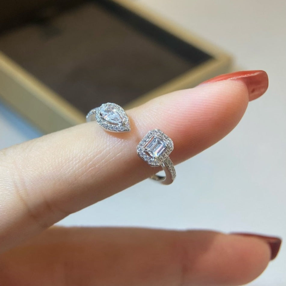 [Twinkle jewelrys]MY TWIN TOI & MOI SILVER DIAMOND RING