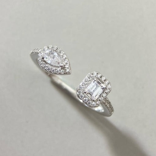[Twinkle jewelrys]MY TWIN TOI & MOI SILVER DIAMOND RING