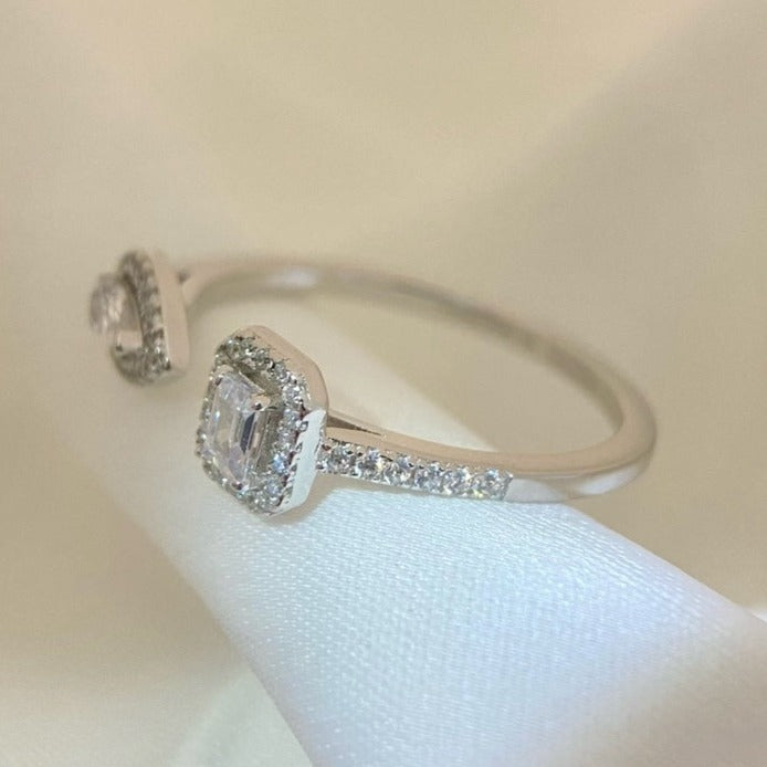 [Twinkle jewelrys]MY TWIN TOI & MOI SILVER DIAMOND RING