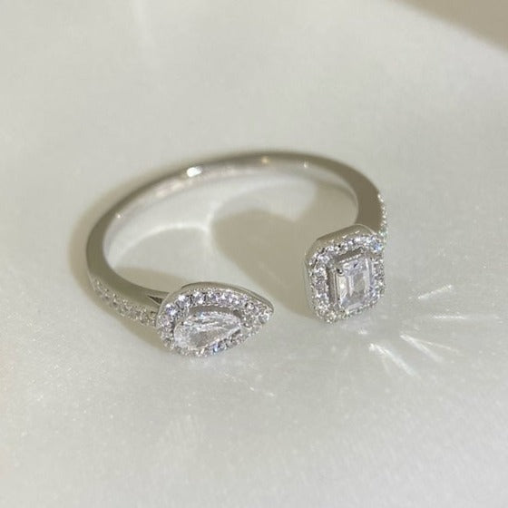 [Twinkle jewelrys]MY TWIN TOI & MOI SILVER DIAMOND RING