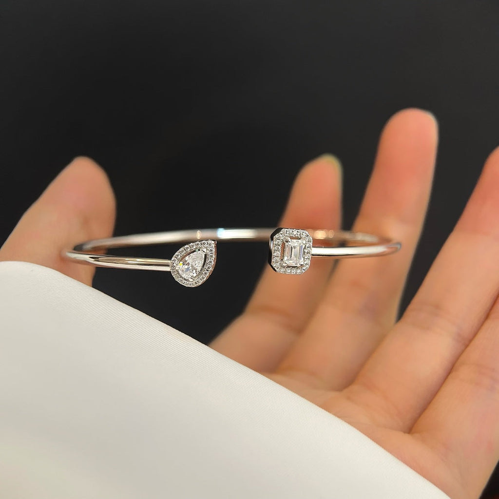 [Twinkle jewelrys]JONC FLEX MY TWIN TOI & MOI SILVER DIAMOND BRACELET