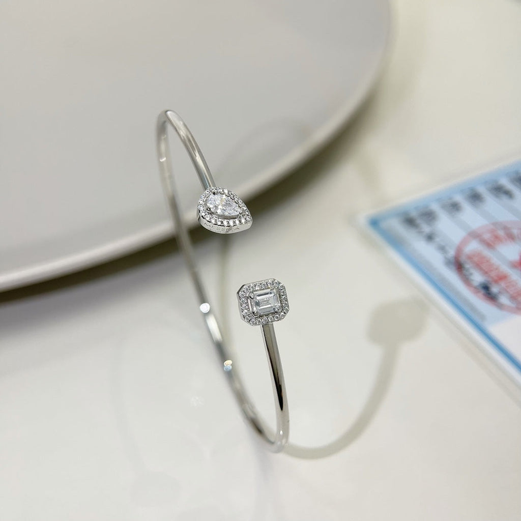 [Twinkle jewelrys]JONC FLEX MY TWIN TOI & MOI SILVER DIAMOND BRACELET