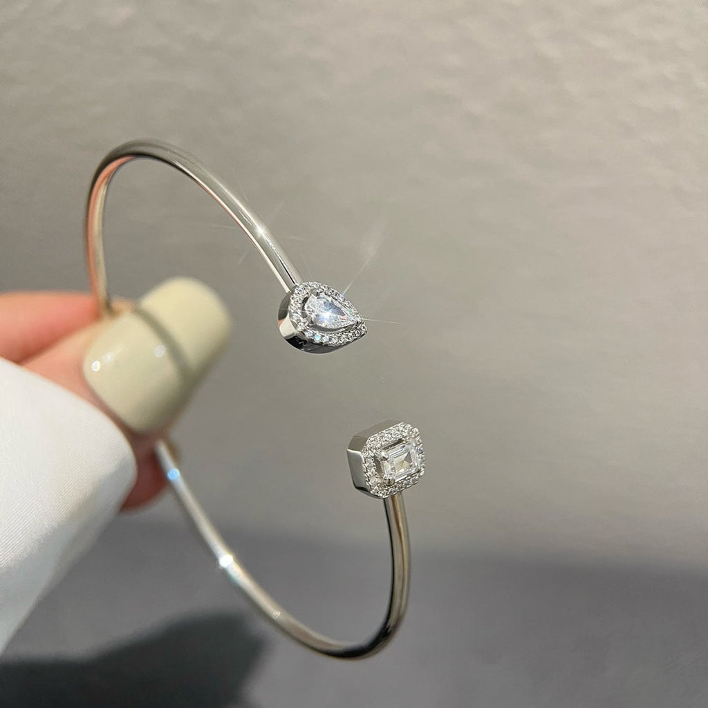 [Twinkle jewelrys]JONC FLEX MY TWIN TOI & MOI SILVER DIAMOND BRACELET