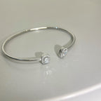 [Twinkle jewelrys]JONC FLEX MY TWIN TOI & MOI SILVER DIAMOND BRACELET