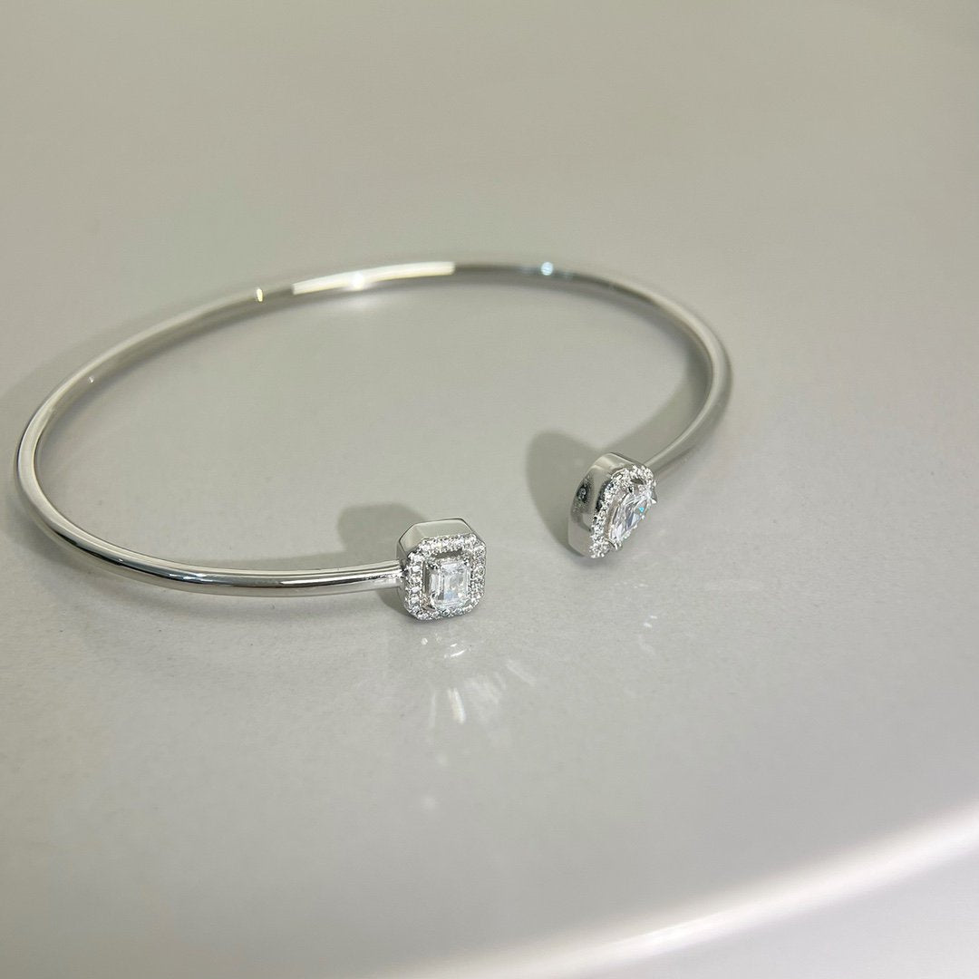 [Twinkle jewelrys]JONC FLEX MY TWIN TOI & MOI SILVER DIAMOND BRACELET