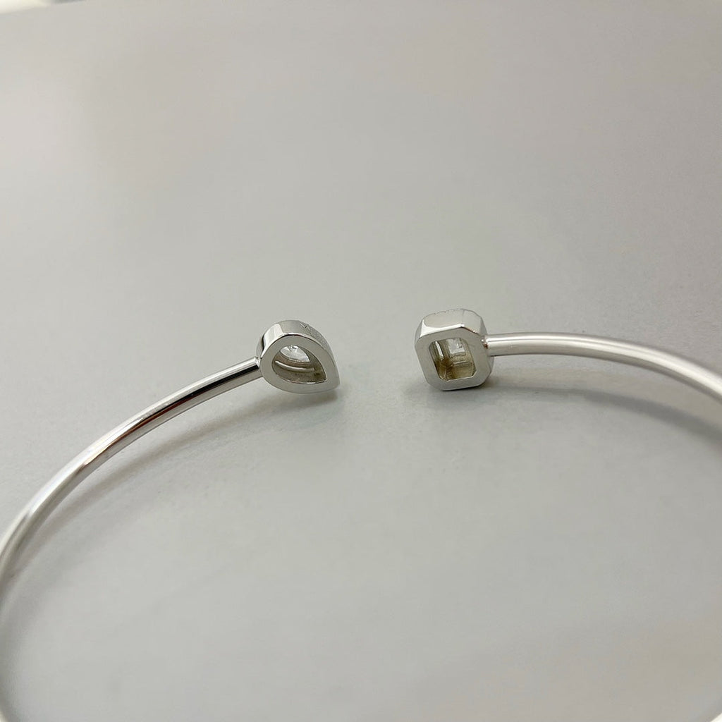 [Twinkle jewelrys]JONC FLEX MY TWIN TOI & MOI SILVER DIAMOND BRACELET