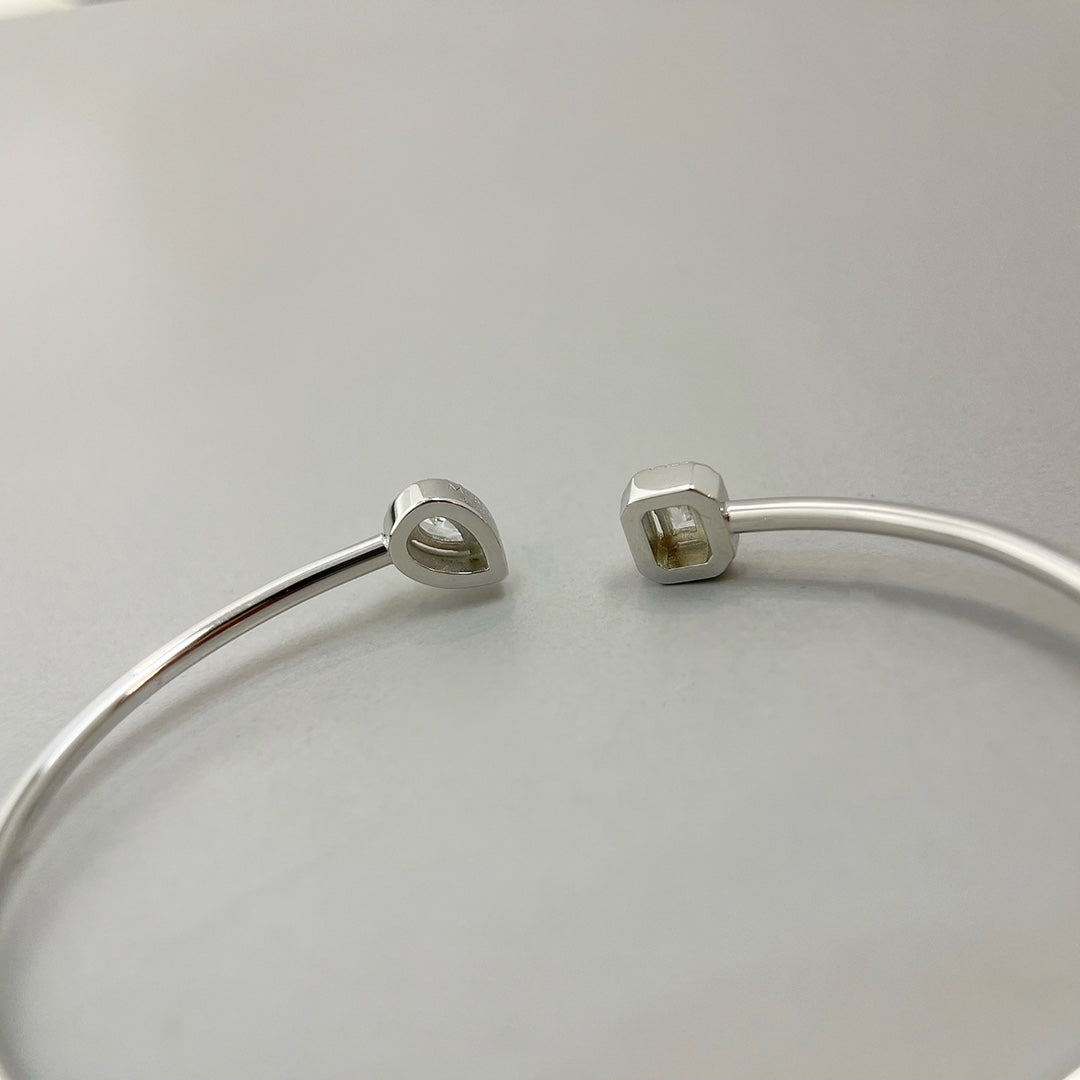 [Twinkle jewelrys]JONC FLEX MY TWIN TOI & MOI SILVER DIAMOND BRACELET