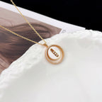 [Twinkle jewelrys]LUCKY MOVE MM NACRE BLANCHE DIAMOND NECKLACE