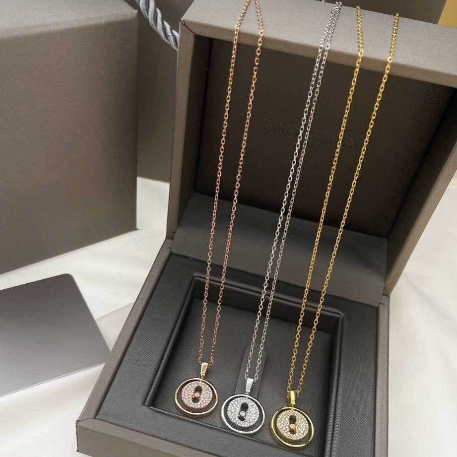 [Twinkle jewelrys]LUCKY MOVER PM PAVED NECKLACE