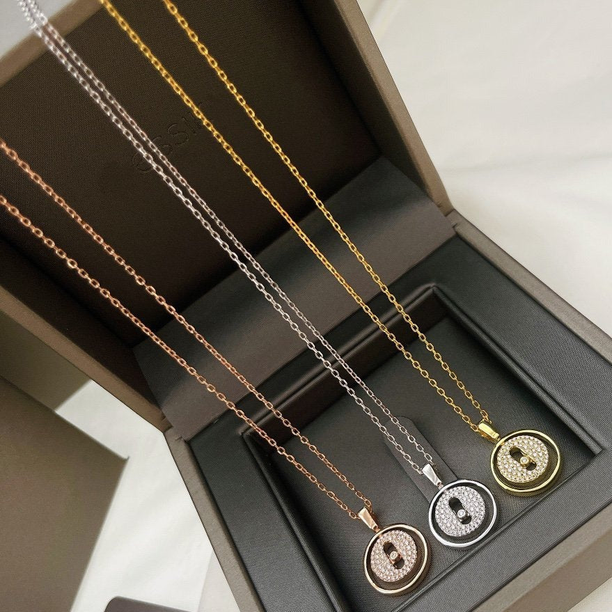[Twinkle jewelrys]LUCKY MOVER PM PAVED NECKLACE