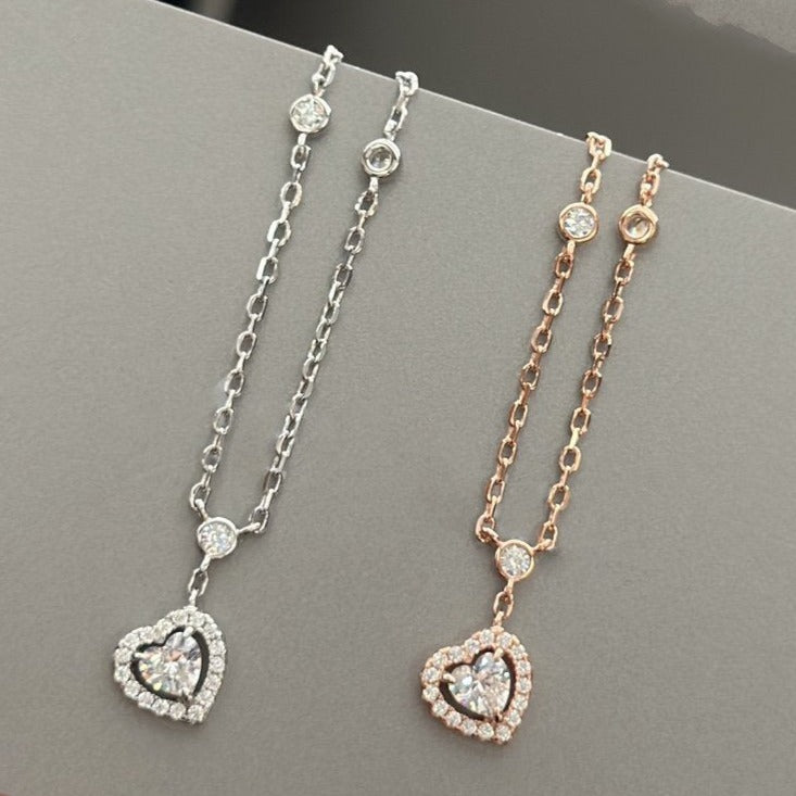 [Twinkle jewelrys]JOY HEART DIAMOND NECKLACE