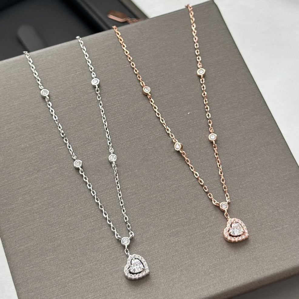 [Twinkle jewelrys]JOY HEART DIAMOND NECKLACE
