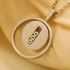 [Twinkle jewelrys]LUCKY MOVE MM SILVER DIAMOND NECKLACE