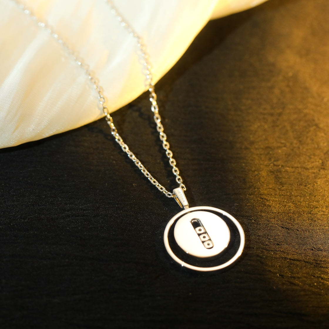 [Twinkle jewelrys]LUCKY MOVE MM SILVER DIAMOND NECKLACE