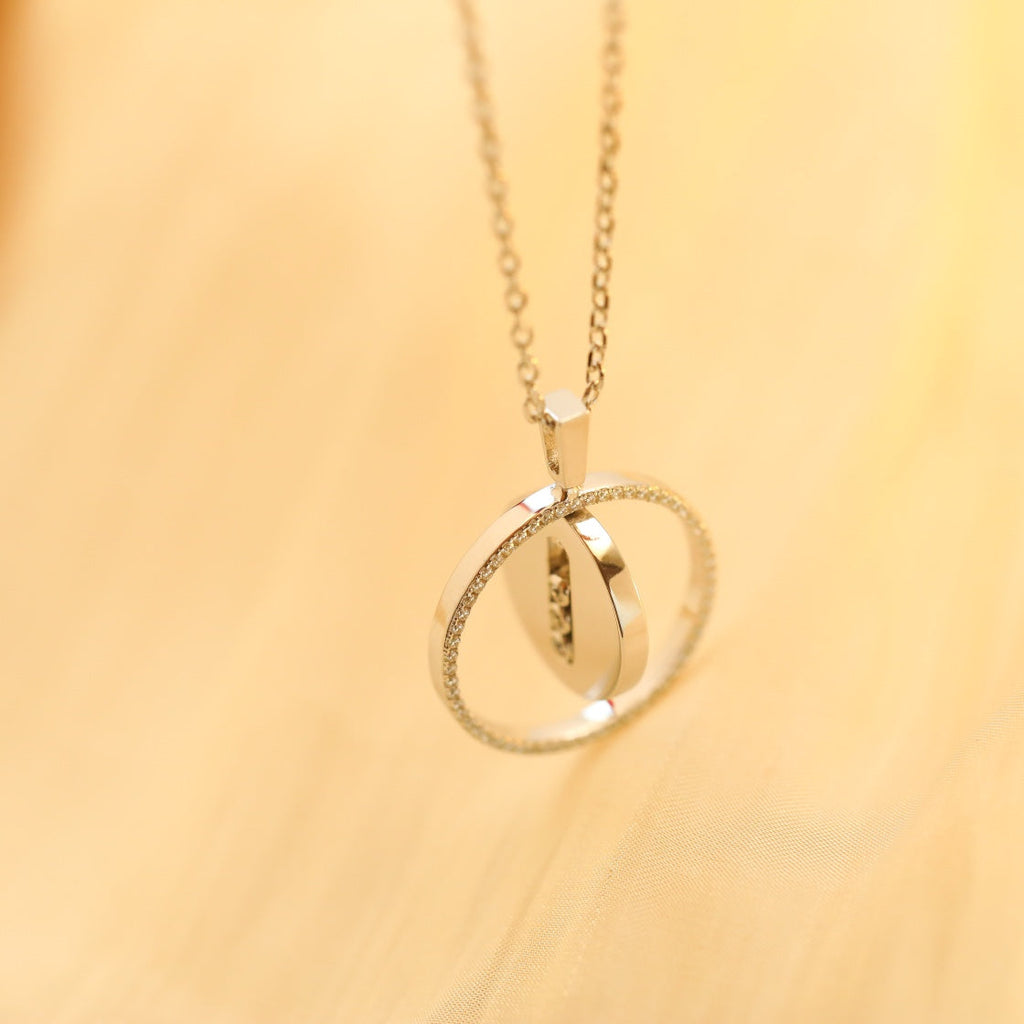 [Twinkle jewelrys]LUCKY MOVE MM SILVER DIAMOND NECKLACE