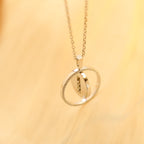 [Twinkle jewelrys]LUCKY MOVE MM SILVER DIAMOND NECKLACE
