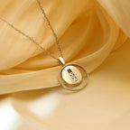[Twinkle jewelrys]LUCKY MOVE MM SILVER DIAMOND NECKLACE