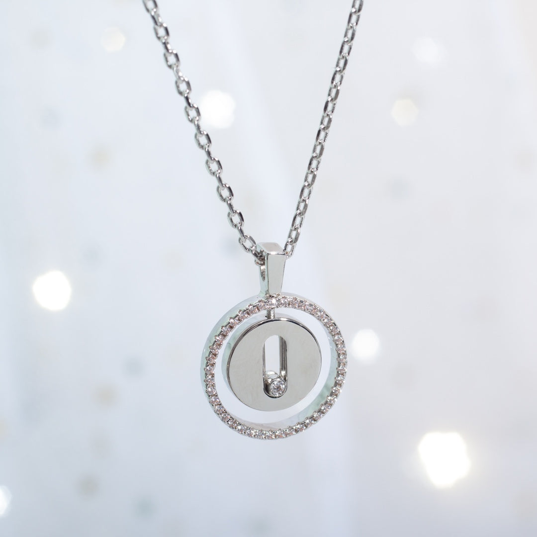 [Twinkle jewelrys]LUCKY MOVE PM NECKLACE SILVER DIAMOND