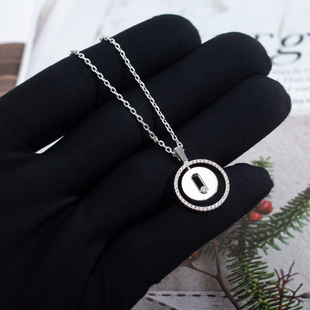 [Twinkle jewelrys]LUCKY MOVE PM NECKLACE SILVER DIAMOND