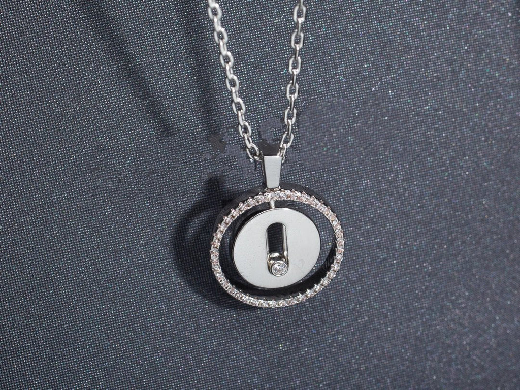 [Twinkle jewelrys]LUCKY MOVE PM NECKLACE SILVER DIAMOND