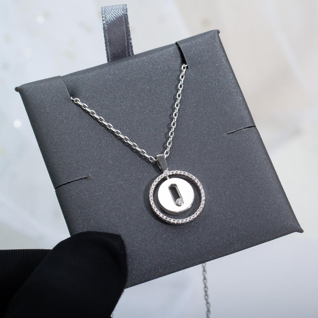 [Twinkle jewelrys]LUCKY MOVE PM NECKLACE SILVER DIAMOND