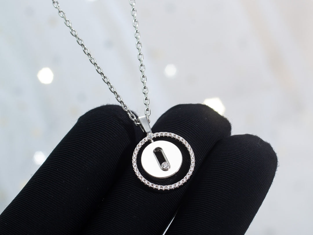 [Twinkle jewelrys]LUCKY MOVE PM NECKLACE SILVER DIAMOND