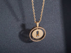 [Twinkle jewelrys]LUCKY MOVE PM NECKLACE PINK GOLD DIAMOND