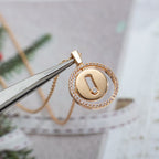 [Twinkle jewelrys]LUCKY MOVE PM NECKLACE PINK GOLD DIAMOND