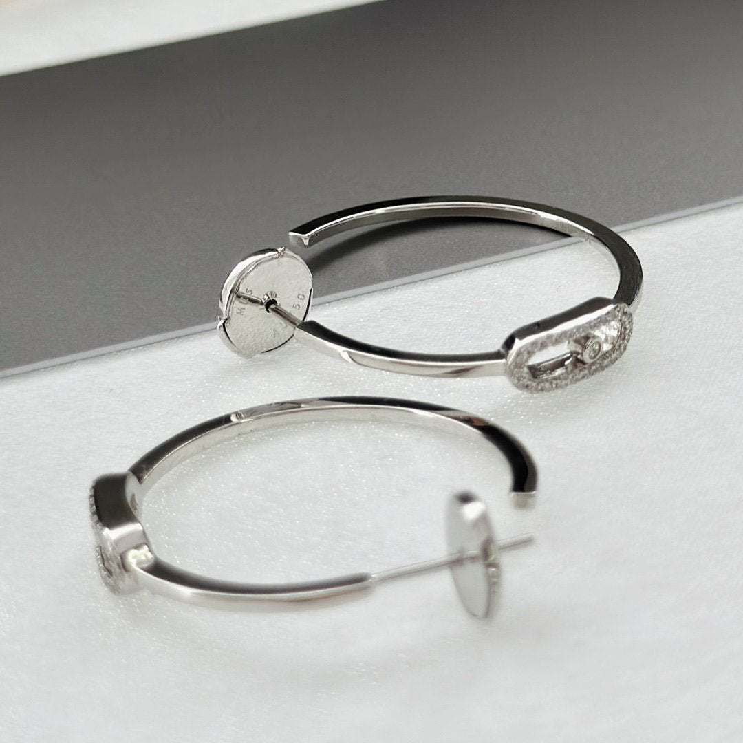 [Twinkle jewelrys]CREOLES MOVE UNO PM DIAMOND EARRINGS