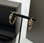[Twinkle jewelrys]CREOLES MOVE UNO PM DIAMOND EARRINGS