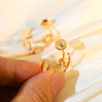 [Twinkle jewelrys]CREOLES MY TWIN 2 RANGS SILVER DIAMOND EARRINGS