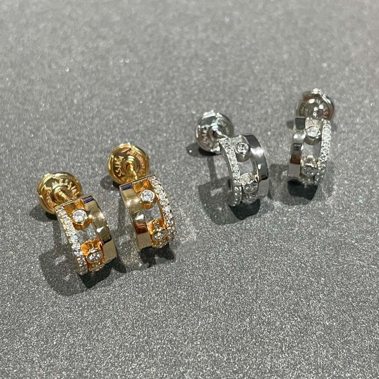 [Twinkle jewelrys]MOVE ROMANE EARRINGS DIAMOND