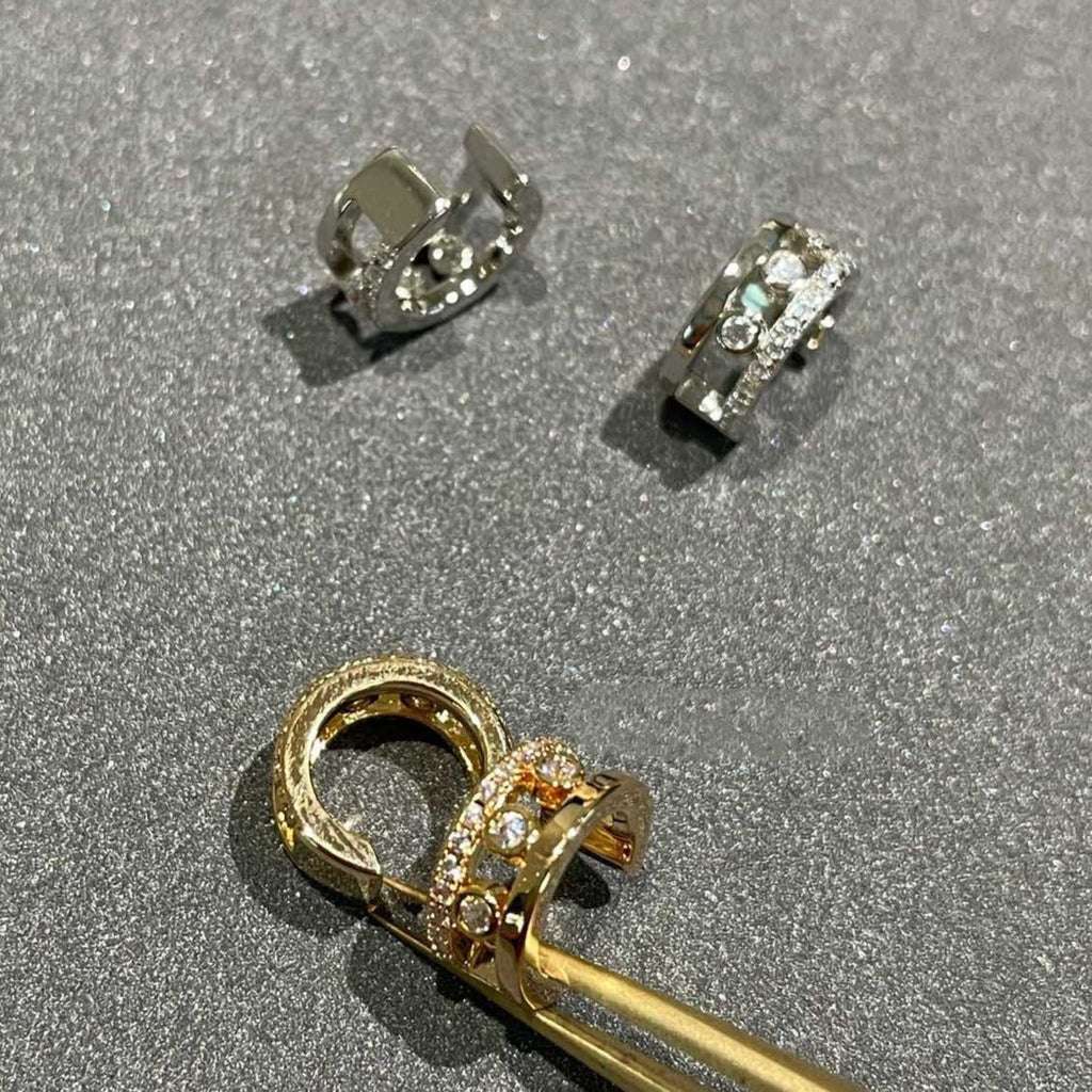 [Twinkle jewelrys]MOVE ROMANE EARRINGS DIAMOND