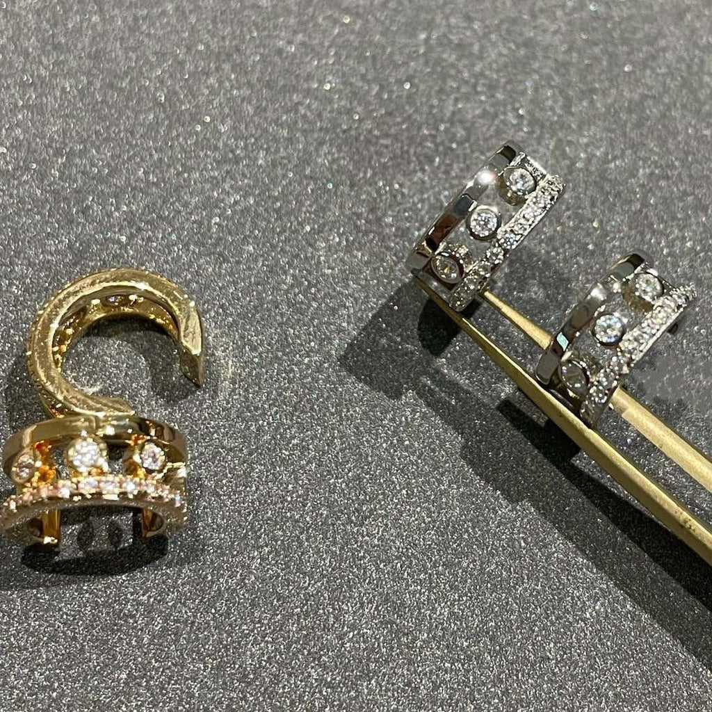 [Twinkle jewelrys]MOVE ROMANE EARRINGS DIAMOND