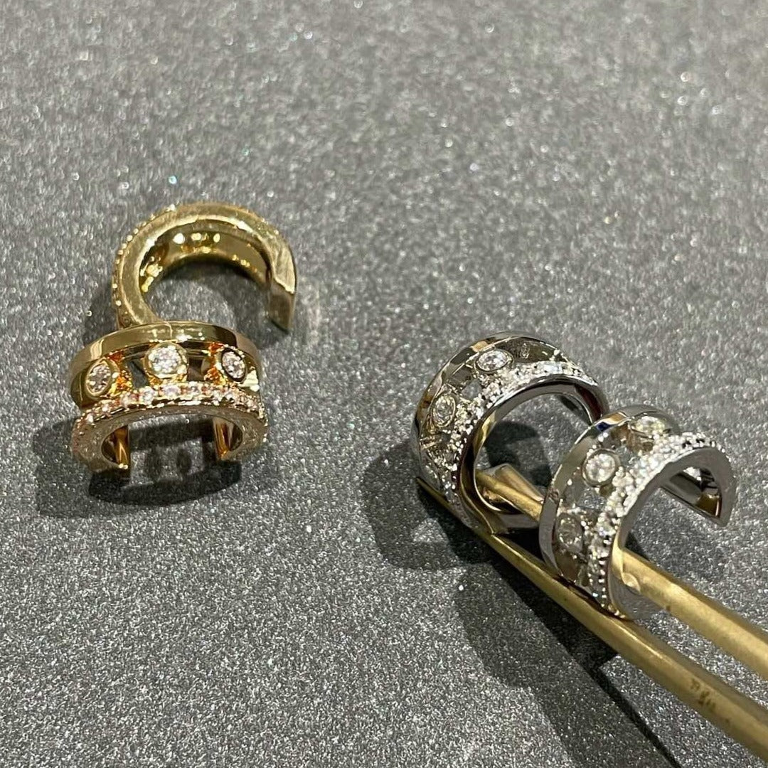 [Twinkle jewelrys]MOVE ROMANE EARRINGS DIAMOND