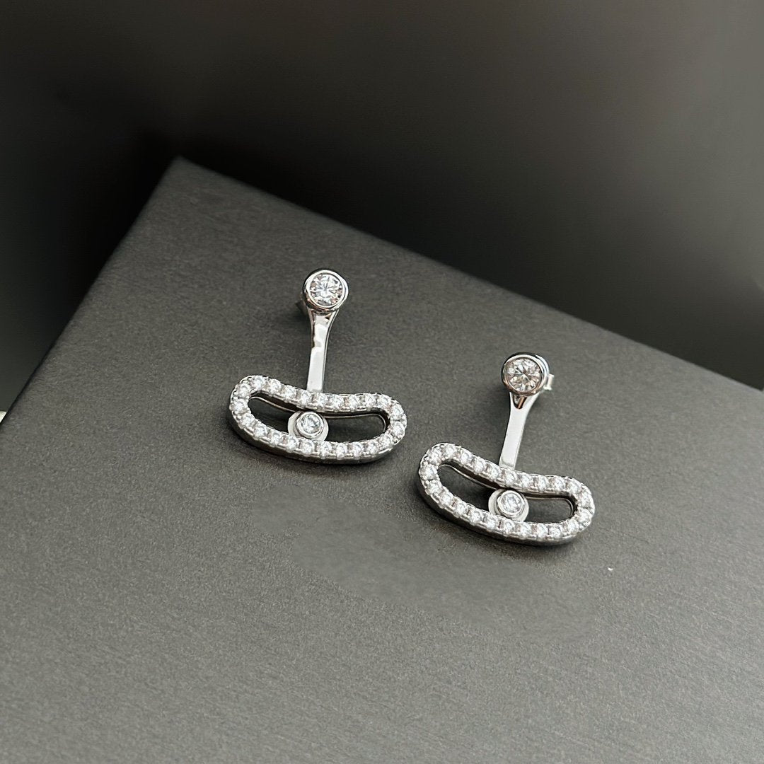 [Twinkle jewelrys]MOVE UNO SILVER DIAMOND EARRINGS